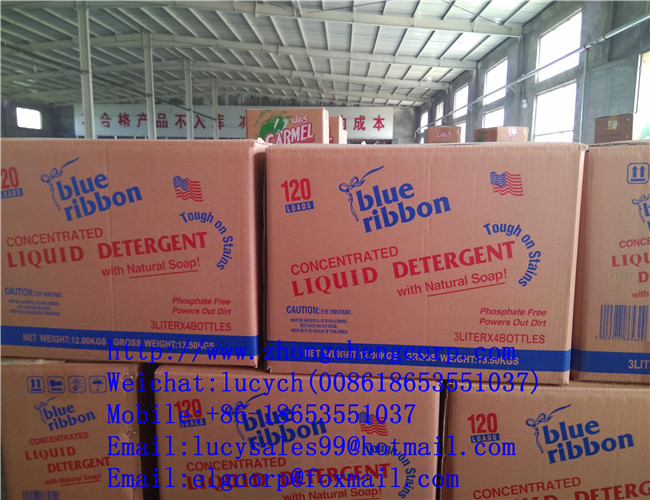 hot sale liquid detergent/blue ribbon detergent liquid/laundry detergent with low price packaged by cartons to Vietnma