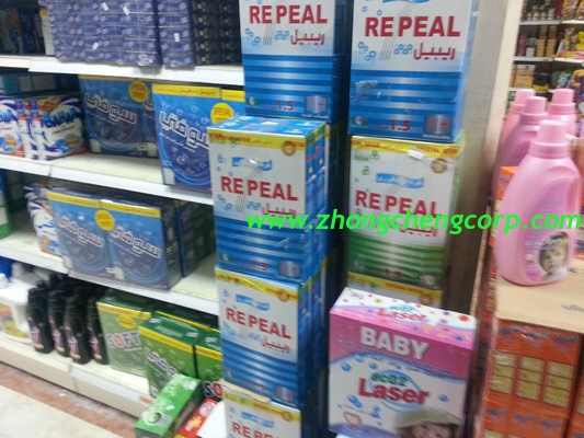 Excellent lemon fragrance oem detergent powder/oem boxes washing powder to Iraq market