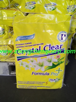 Crystal clear low price detergent powder automatic washing powder is good for environment and health to Sierra leone