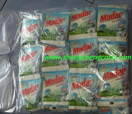 Nice fragrance high quality OEM detergent powder/powder detergent sachets with Madar brand name to Senegal market