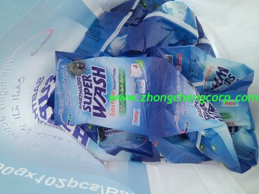 QINGDAO Port Of Loading Carton Laundry detergent From 15g clothes washing powder、detergent powder laundry powder soap powder washing powder washing soap powTo Bulk Bags White Powder With Blue Particle